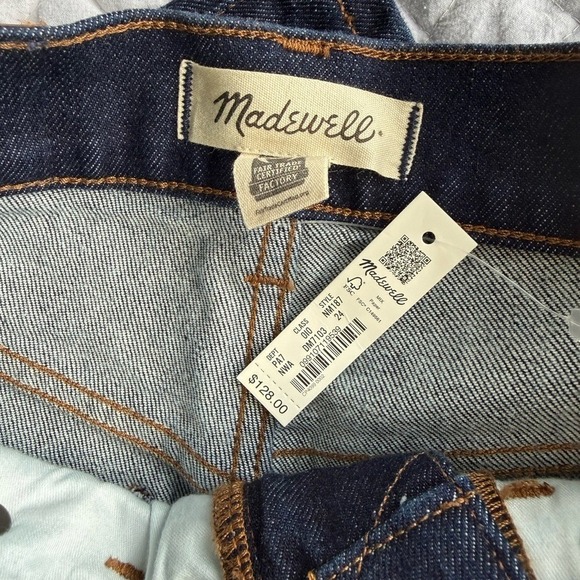 Madewell 90s Straight Leg Jeans Dark Wash NWT Size 24 - Picture 11 of 12